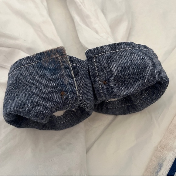 7 for all Mankind white roll sleeve button down shirt - Picture 9 of 9